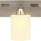 Bathroom Vanity Light Fixture | Interior Bathroom Lighting Bar with Modern Milk Glass Shade | Bathroom Lights over Mirror | Brushed Nickel, 3 Lights, E26 100W LED, Bulbs Not Included